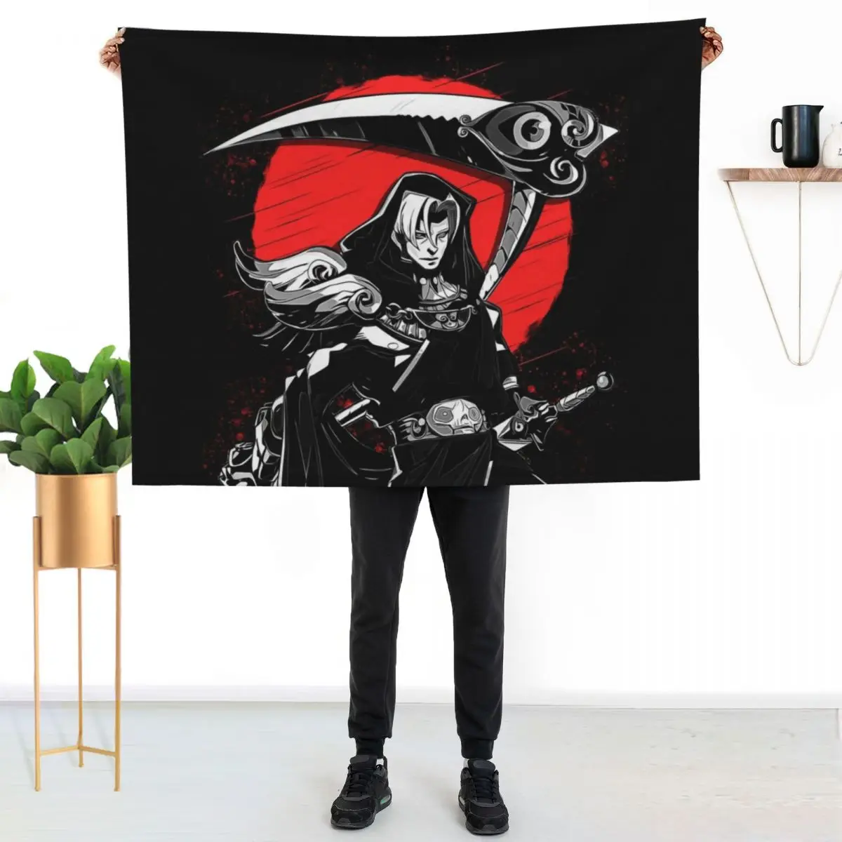 Thanatos - Hades Throw Blanket Softest Sofas Camping Cute Plaid For Baby Luxury Blankets