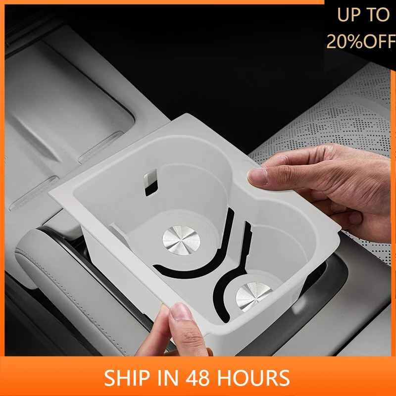 

NEW1 For ZEEKR 7X Central Control Water Cup Cover Wireless Charging Pad Non-slip Silicone Accessories Car Supplies Storage Box