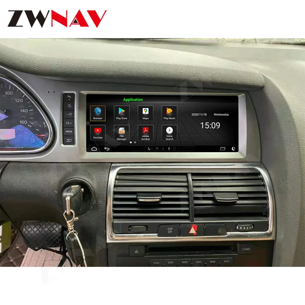 Android Car Stereo for Audi Q7 2006-2015 Wireless CarPlay GPS Navigation Touch Screen Multimedia Radio Head Unit