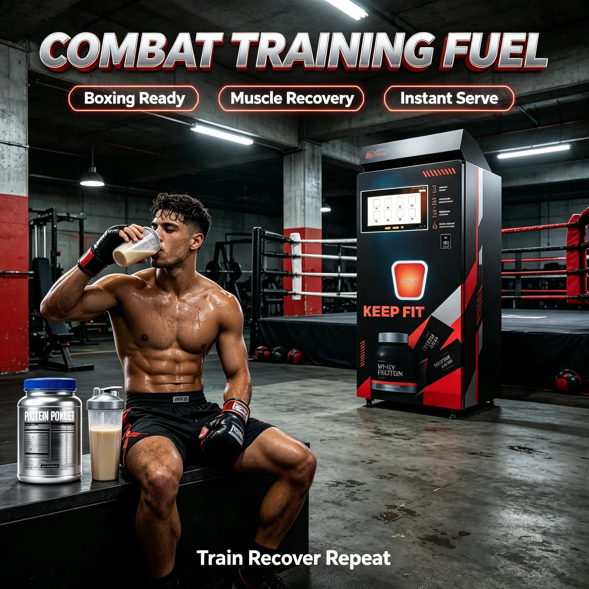 Protein Shake Vending Machine Smart Fridge SDK Cloud Based Management Pay Roll for Corporate Fitness Floor