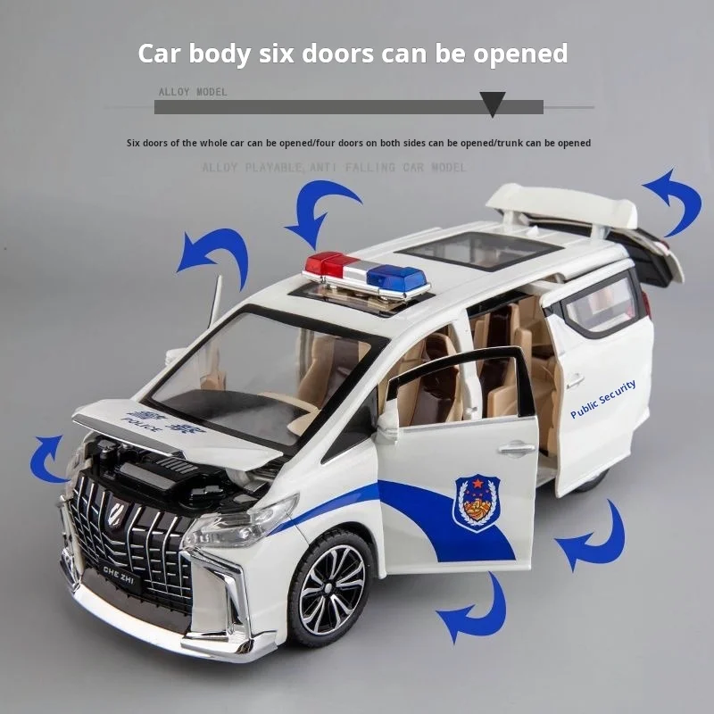 1:24 Children's Inertia Pull-back Car Toy with Lighting Sound Simulation Commercial Car Model Boy Gift Toy Car Kids Holiday Gift