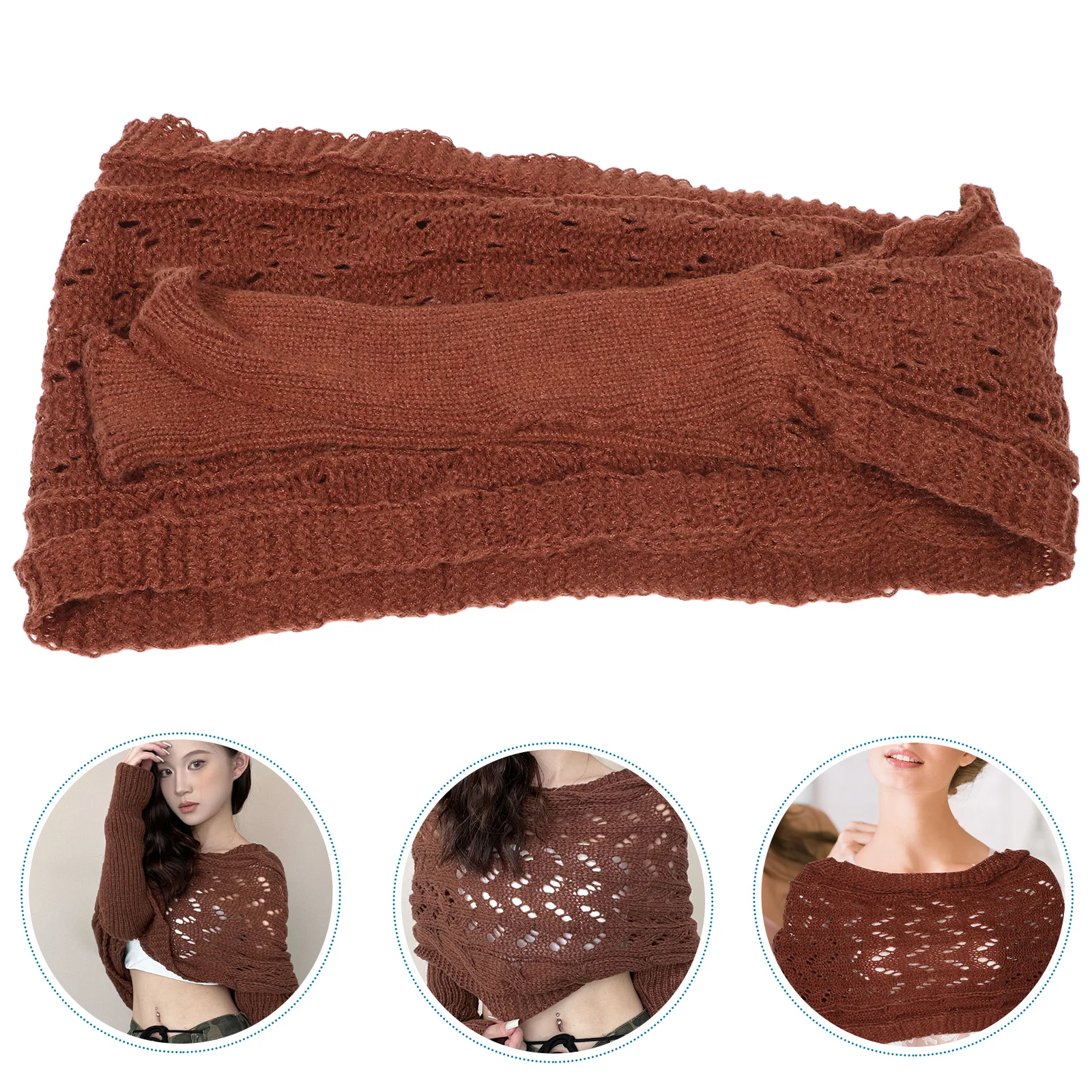 

Fleece Scarf Chunky Knit 6 Warm Cable Cashmere Blanket Woman