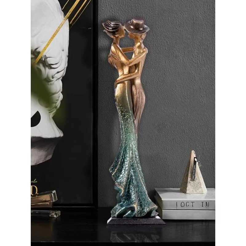 Modern entrance figure sculpture ornament, slender and slender ornament