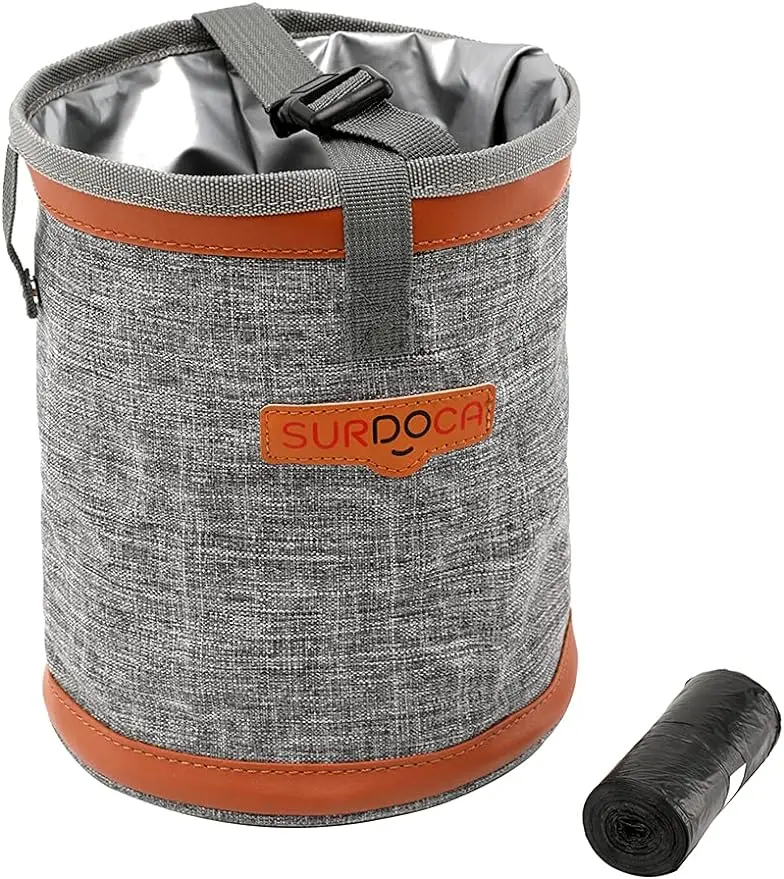 Garden tool bag waterproof car trash can,portable hanging car trash bag,collapsible car trash can for back seat or front seat