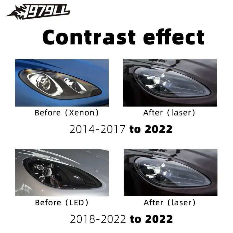 [1979LL]High quality Car lights 2014 2016 2017 2020 95B upgrade to 2023 matrix style laser led headlights for Porsche macan