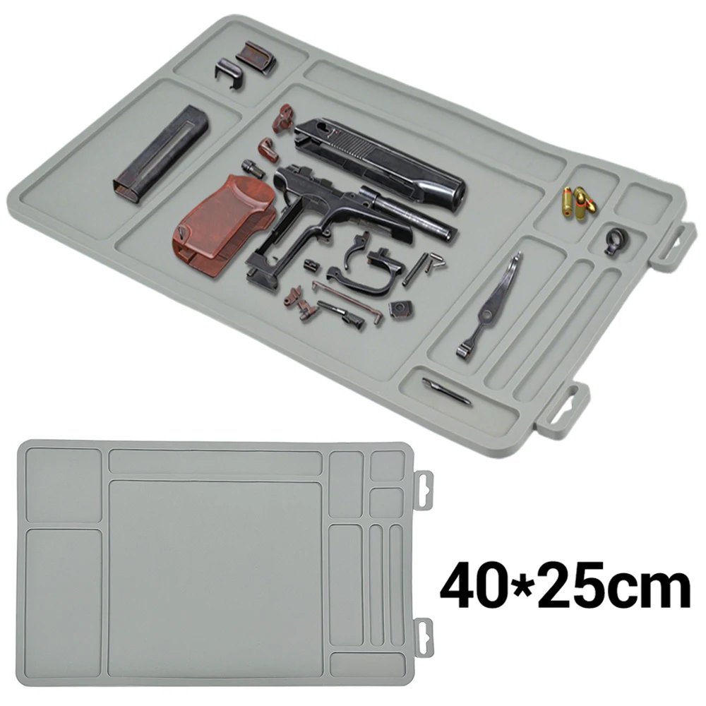 Tactical Gun Cleaning Mat Pistol Handgun Maintenance Mat Anti-Slip Rubberized Repair Mat Anti-Slip Thick Rubber Gun Cleaning Pad