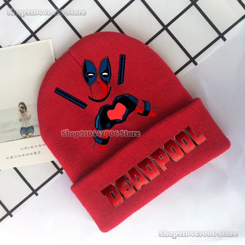 Deadpool & Wolverine Knnited Hats Men Women Beanies Winter Ski Skullies Warm Apparel Accessories Marvel Fashion Knitting Caps