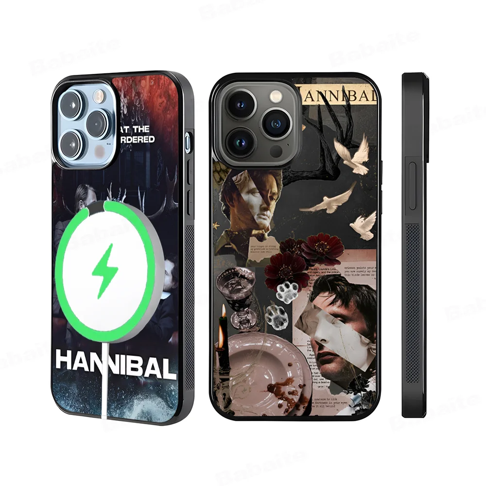 

Hannibal Classic Movie Phone Case Magnetic Case For IPhone 16 14 13 12 11 15 Pro Max Plus For Magsafe Wireless Charge Cover