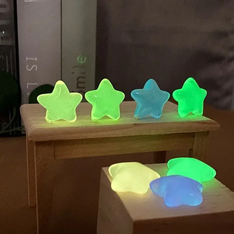 14pcs Glow-in-the-Dark Star Bear Shoe Charms Easy Install Fun DIY hole shoes Buckles for shoes Accessories Kids Party Girls Gift