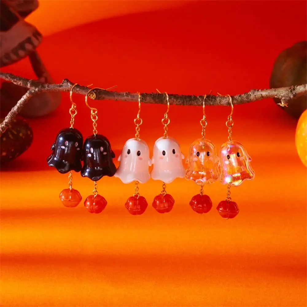 Exquisite Alloy Halloween Earrings Ghost Trick or Treat Pumpkin Ear Studs Jewelry Set Personality Ghost Dangle Earrings Hipster