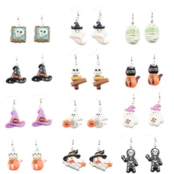 Cute Creative Halloween Set Earring For Women Resin Bag Drop Earrings Children Handmade Jewelry DIY Gifts