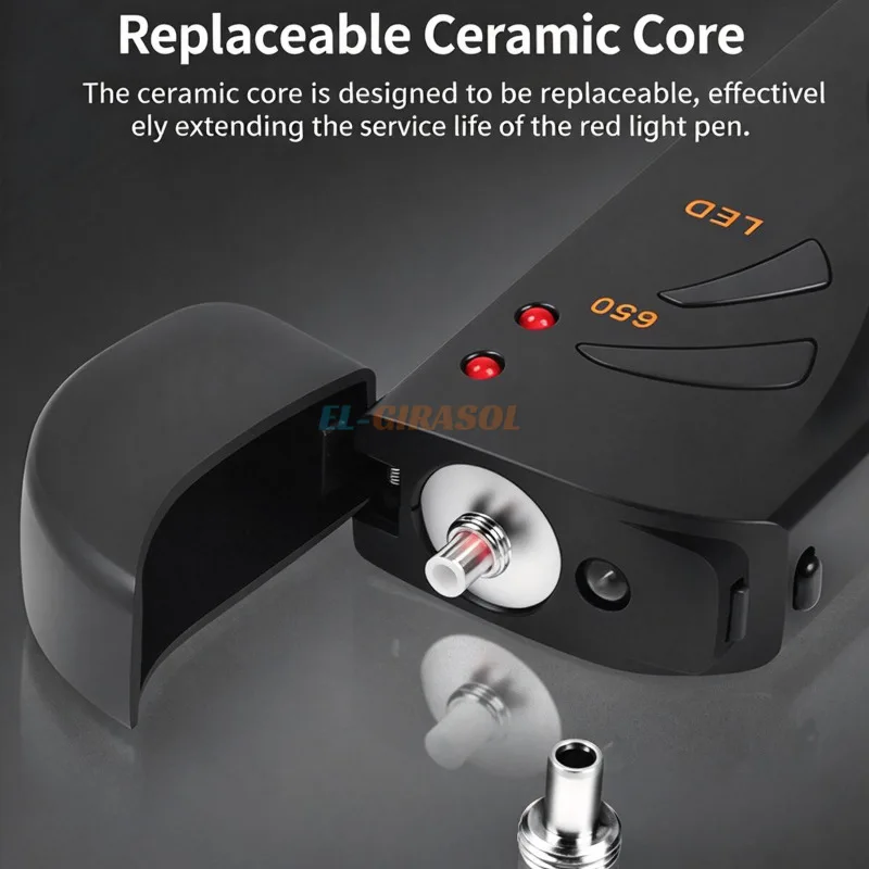 Rechargeable Visual Fault Locator 10km 15mW 30km Fiber Optic Red Light Cable Test Pen VFL for Optical Fiber Breakpoint Detection