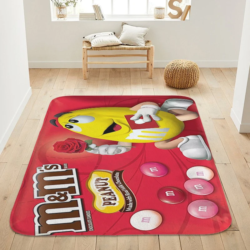 Waterproof Bathroom Mat M&M's Cute Entrance Door Doormat Carpet for Kitchen Slip-resistant Bedroom Rug Interior Home Decor Items