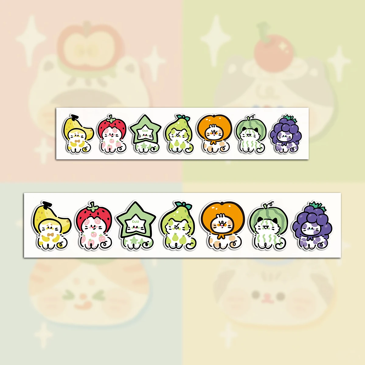 Cute Cartoon Capybara Kitten Panda Reflective Car Stickers Decor Motorcycle Scooter Auto Body Windshield Trunk Decal Accessories
