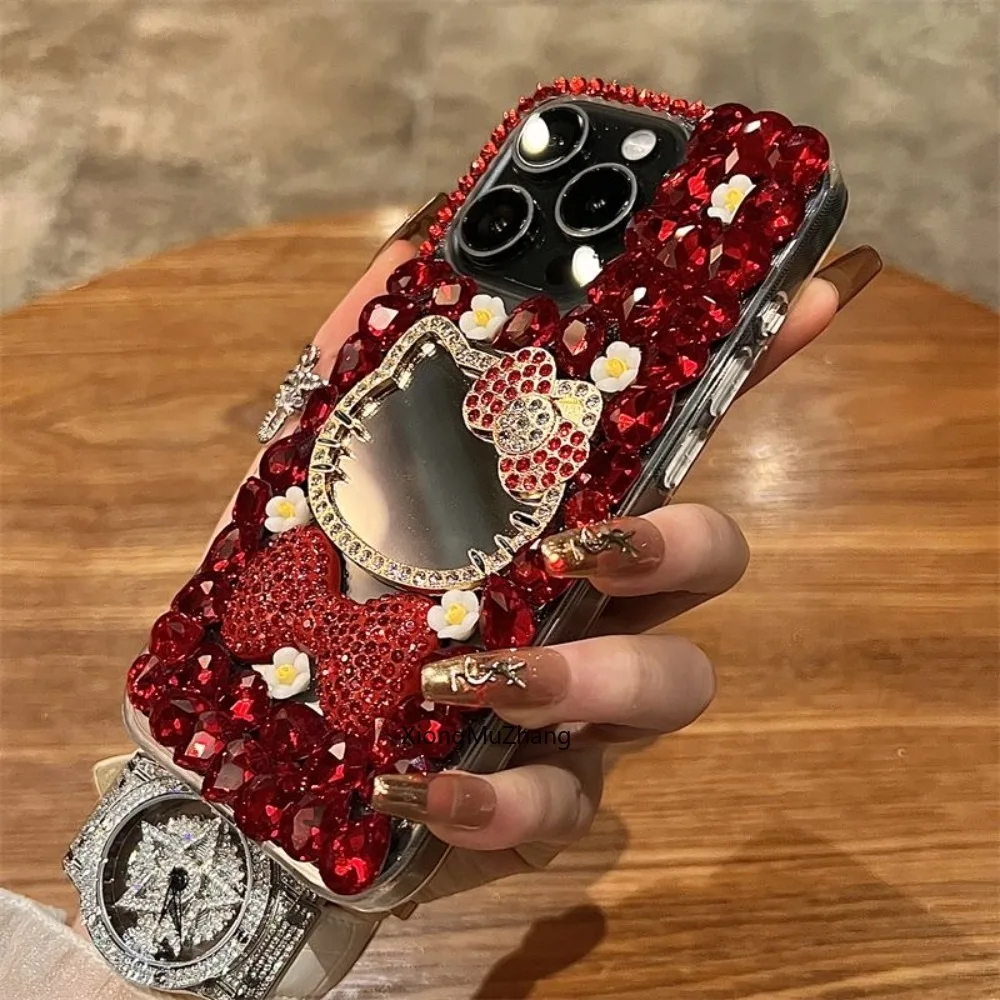Hello Kitty Premium Kristallstein-Hülle für Nothing Phone 4a 3a Phone 2 3 Phone 1 Luxuriöse Glitzer-Diamant-TPU-Weichhülle, stoßfest – Detail 7