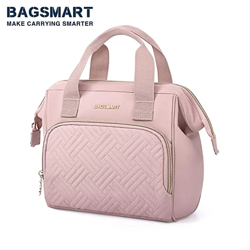 BAGSMART borsa per il trucco da viaggio borsa per cosmetici con ampia apertura e maniglia per il trasporto articoli da toeletta custodia per