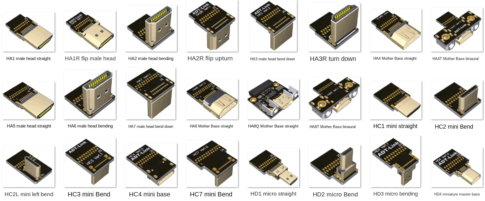 Mini Male to female HDMI Aerial Cable C Male C Female Angle ultra-thin HD cable extension and extension short cable