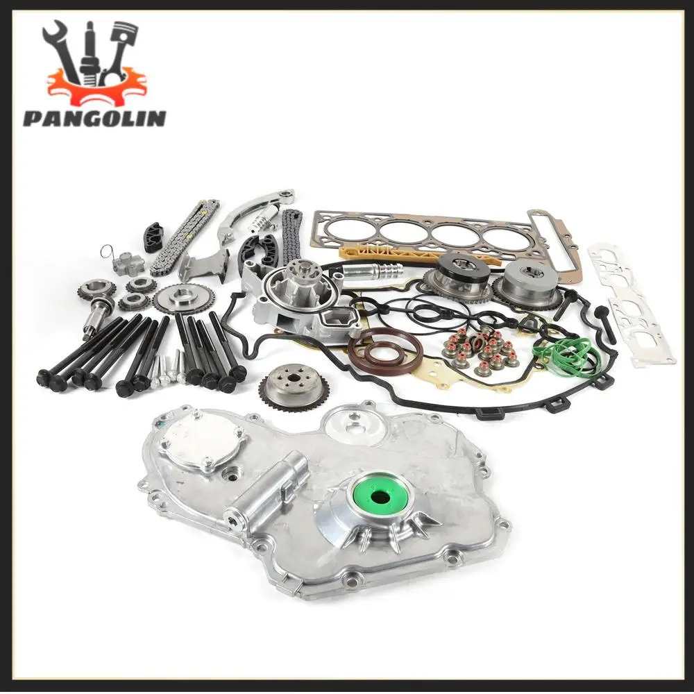 Kit de cadena de distribución con bomba de aceite, Kit de cubierta de engranaje de actuador selenóide HS26517PT 90537632 24461834 12608580 para GM Ecotec 2.0L 2.4L