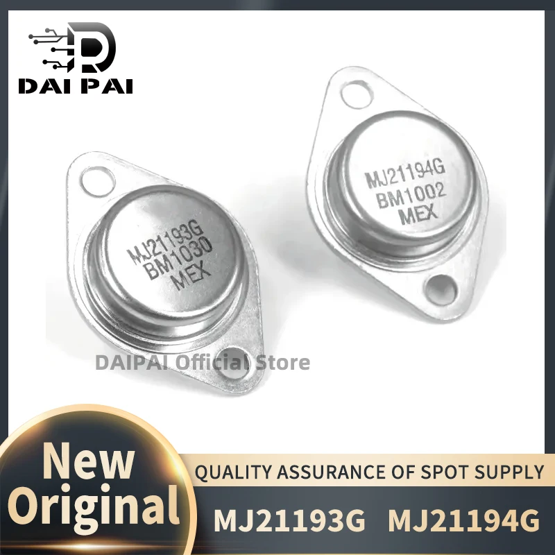 (10Pcs/Lot) 100% New original MJ21193G MJ21194G TO-3 Gold Sealed Iron Shell Three Pole Audio Pair Tube