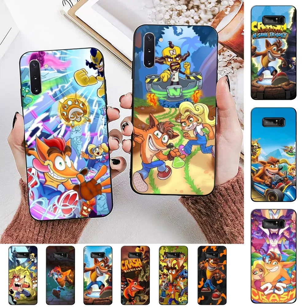 

Crash Bandicoot Game Phone Case For Samsung Note 8 9 10 20 pro plus lite M 10 11 20 30 21 31 51 A 21 22 42 02 03