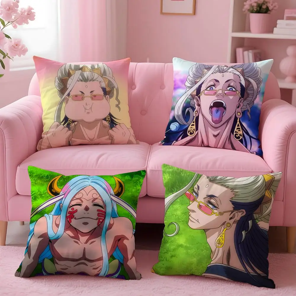 Anime R-Record of Ragnarok Cushion Cover Breathable Linen Pillowcase Summer Odorless Eco-Friendly Invisible Zipper Washable