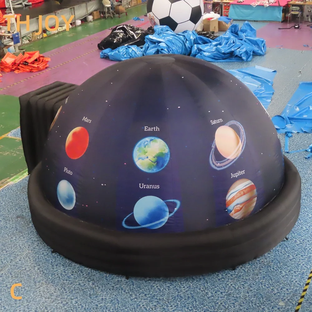 Envío aéreo rápido a puerta, tienda de campaña inflable con cúpula de planetario de proyección profesional, tienda de planetario inflable para educación escolar