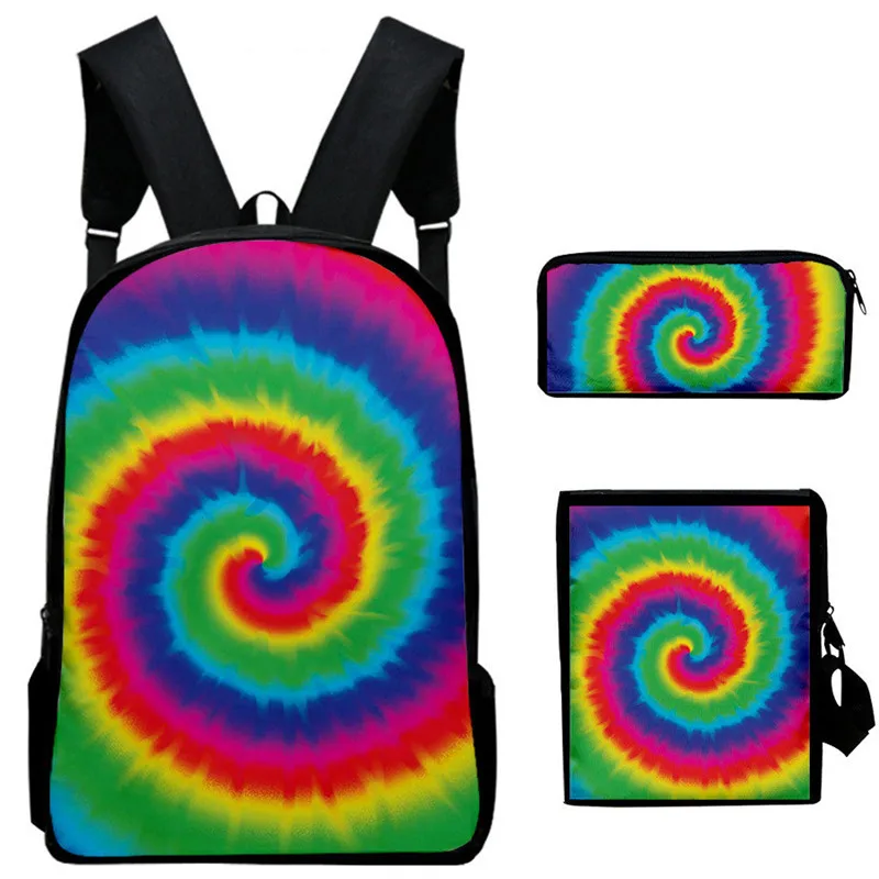 Personality Colorful Spiral Tie Dye Backpacks School Bags Boys Girls Primary Schoolbag Students Backpack Gifts