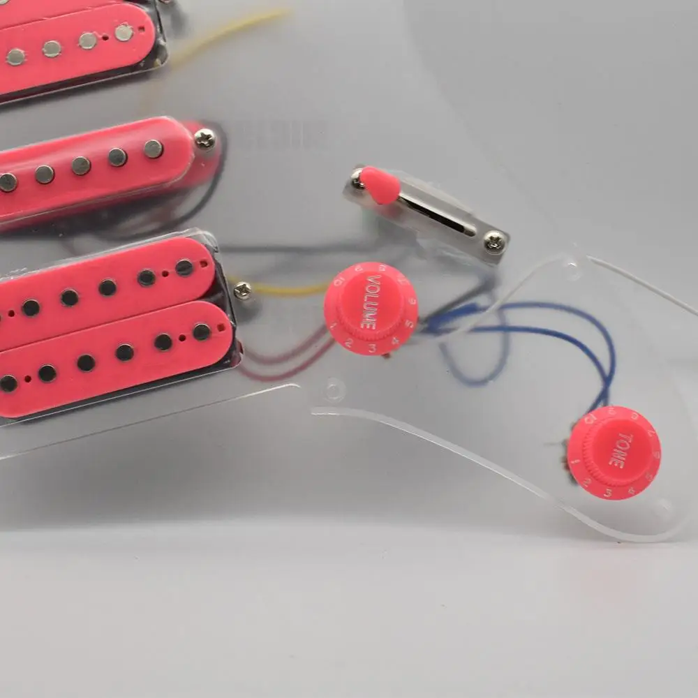 HSH Humbucker Pickguard Pickups Prewired Guitar Pickup for Electric Guitar Electric Guitar Pickups Pink