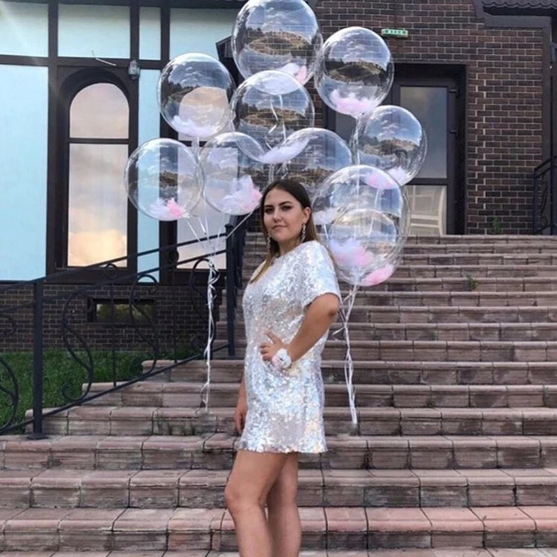 

Transparent Bobo Bubble Balloon, Clear Inflatable Air Helium Globos, Birthday Party Decoration, Baby Shower, 12-36inch, 10PCs