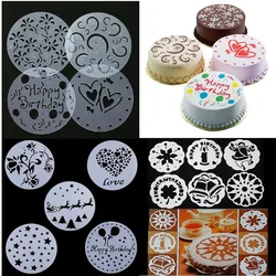 Eco Friendly High Quality Flower Heart Spray Stencils Birthday Cake Mold Decorating Bakery