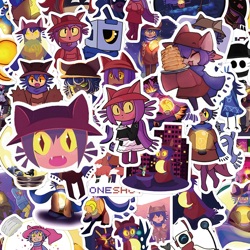 10/30/60 Stück Niedliche Pixel-Spiel OneShot Graffiti-Aufkleber Lustige Cartoon-Sticker Dekoration für Koffer Laptop Handy Wasserdichter Aufkleber