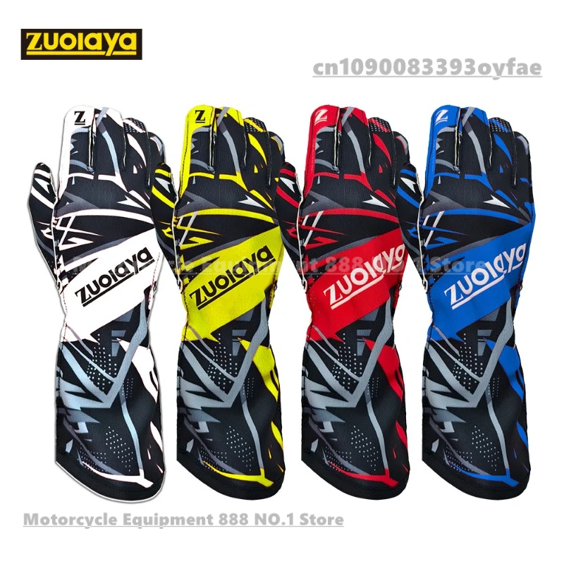 

Kart Long Racing Gloves with Anti Slip, Lightweight, Full Palm Silicone, Wear-resistant Can Be Patterned on The Outer Seam Logo
