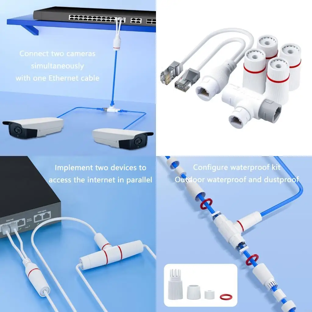 G99B Двойное устройство Ethernet Splitter ABS Водонепроницаемые настройки камеры ноутбука G99B Двойное устройство Ethernet Splitter ABS Водонепроницаемые настройки камеры ноутбука