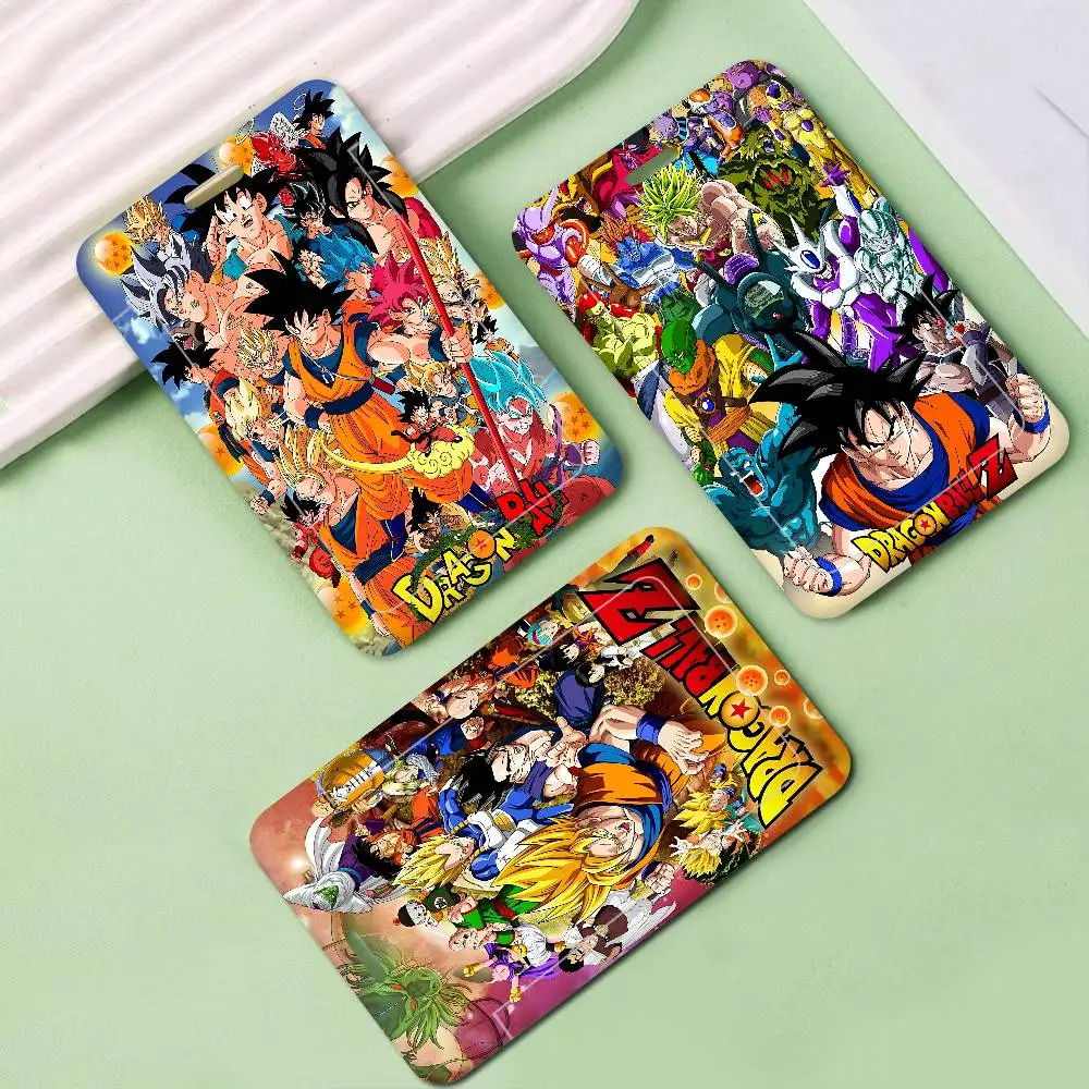 

Japanese Anime D-Dragons Cartoon Ball ID Card Holders Lanyards Girls Door Card Case Hanging Rope Women Badge Holder Neck Card