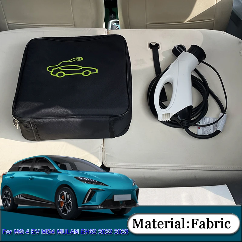 

For MG 4 EV MG4 MULAN EH32 2022 2023 Car Charging Cable Storage Bag Charger Plugs EV Sockets Equipment Organizer Bag Waterproof