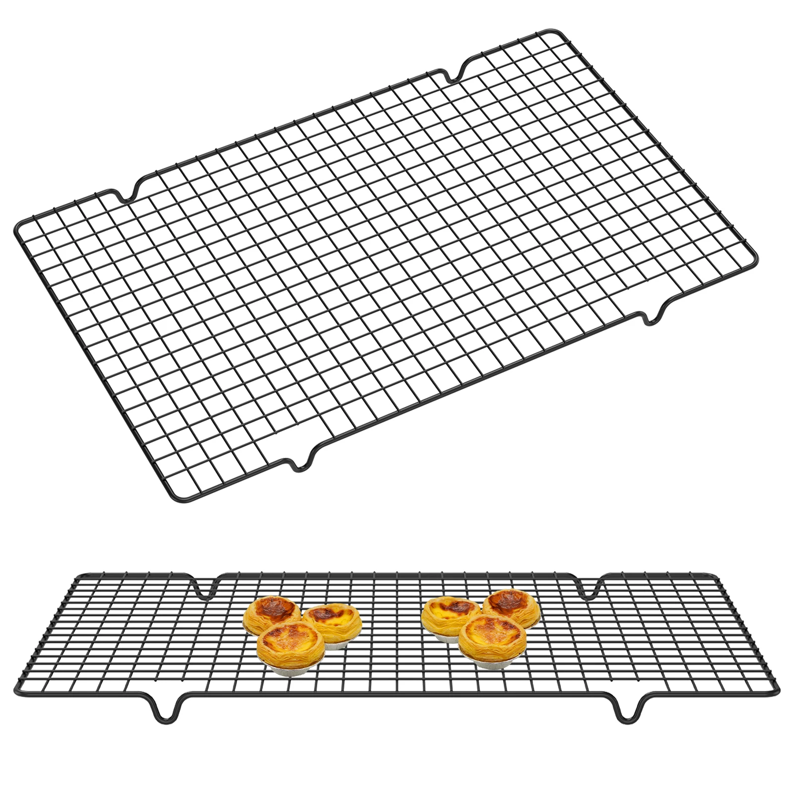

2 Pcs Cooling Rack Carbon Steel Wire Baking Racks Nonstick Baking Cooling Racks Multifunctional Cookie Cooling Racks