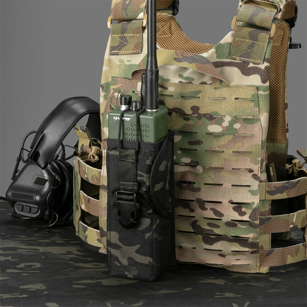 Tactical Molle Radio Walkie Talkie Pouch for PRC148/152 Waist Bag Holder Pocket Portable Interphone Holster Carry Bag