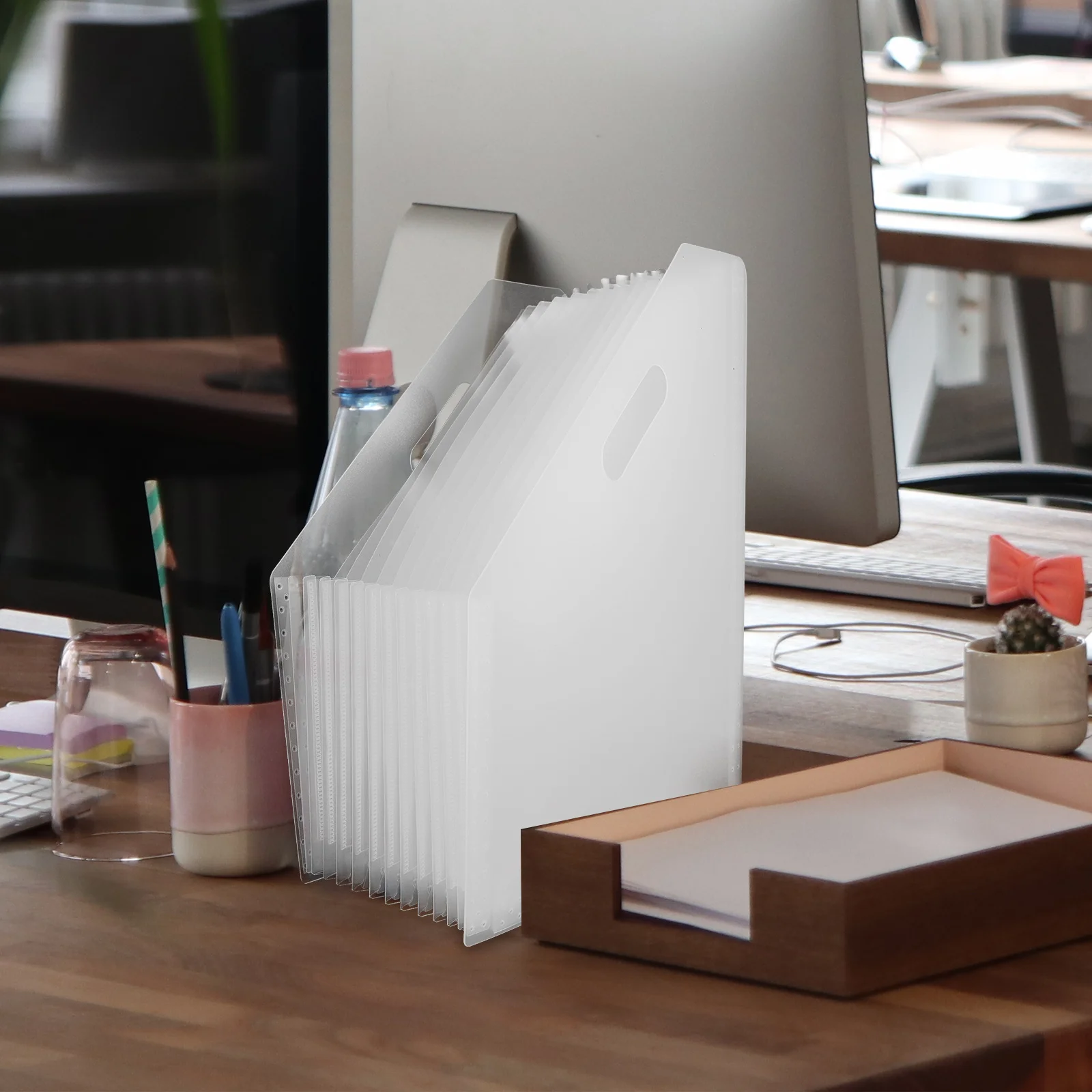 Organisateur de fichiers en plastique, dossier en accordéon Vertical, porte-documents extensible pour reçus, déclarations, Photos, rangement de bureau