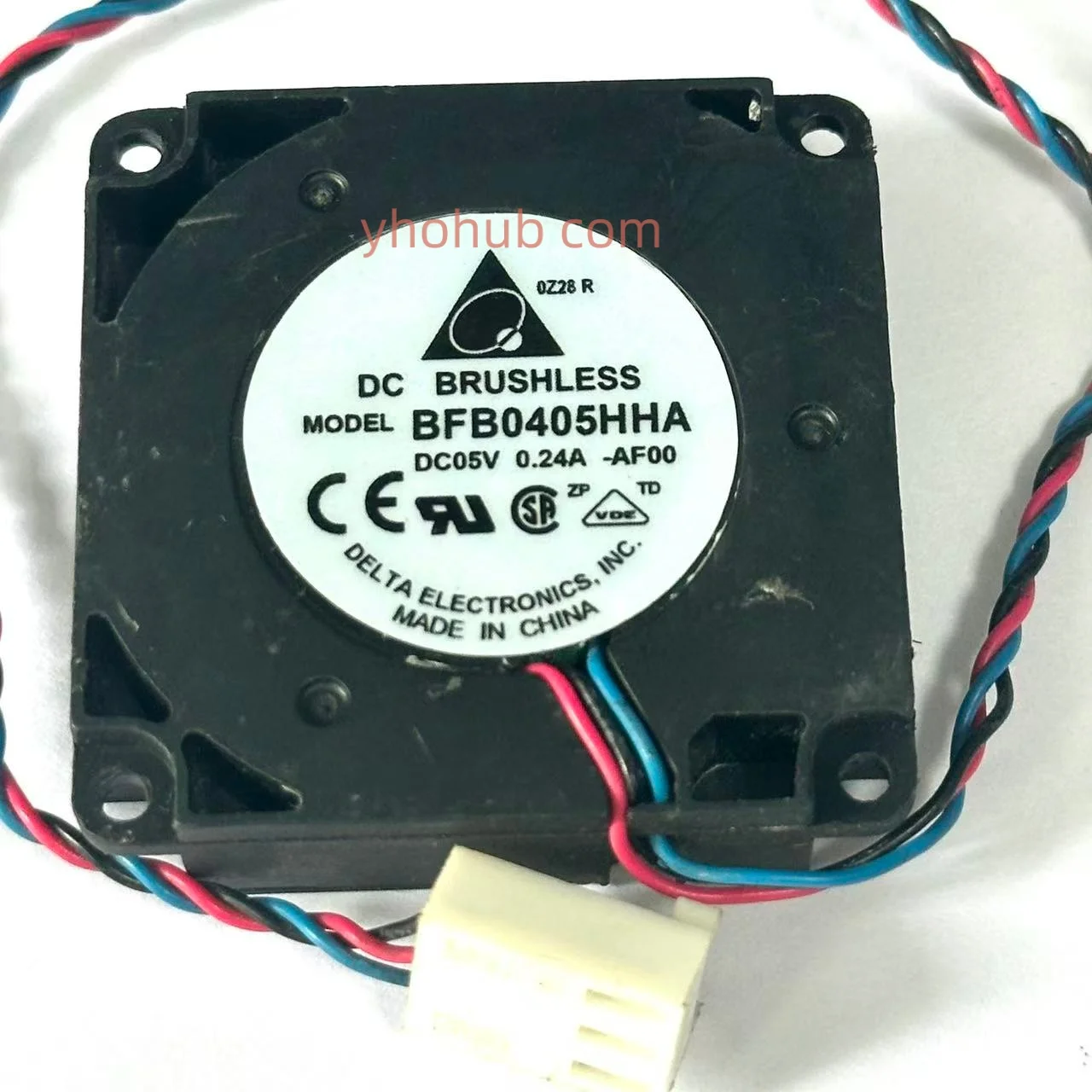 Delta Electronics BFB0405HHA DC 5V 0.24A 40x40x10mm 3-Wire Server Cooling Fan