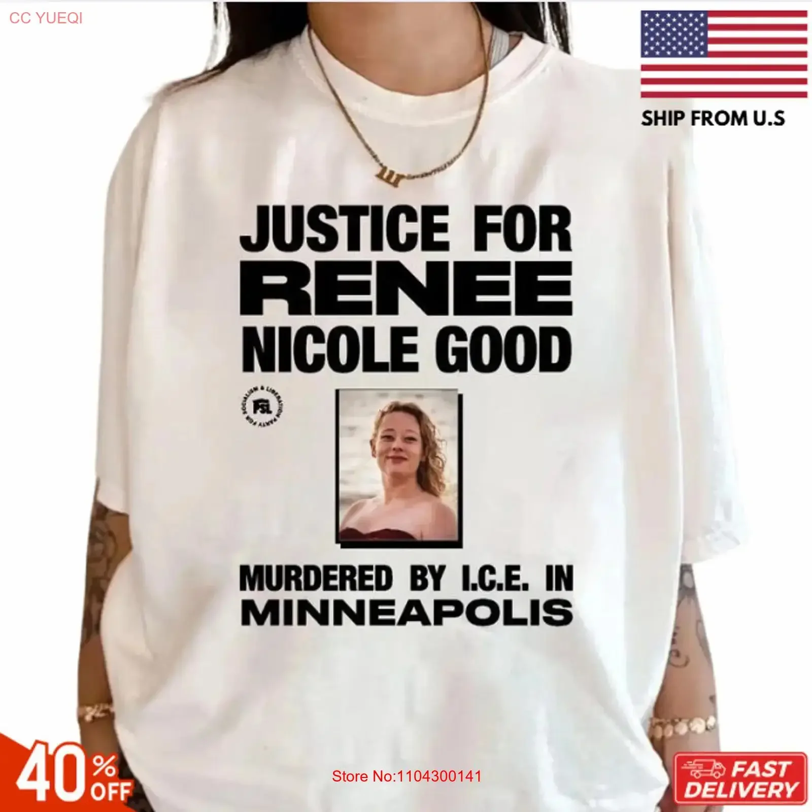 Justice for Renee Nicole Good T Shirt Minneapolis ProtesT Reprint sale 40 vintage Washed designer clothes Top For Everyday Wear