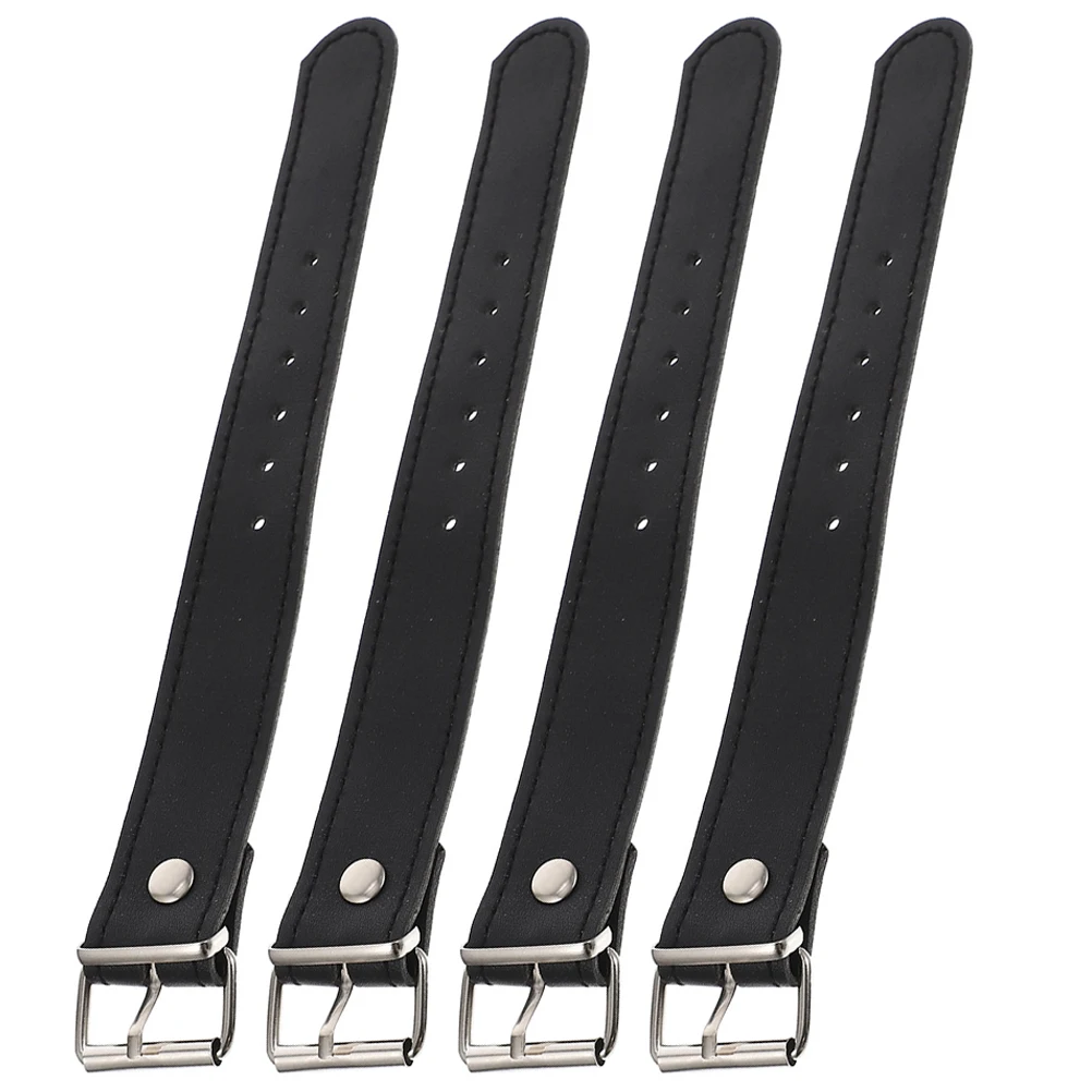 

2 Pairs Black Adjustable Bike Basket Straps for Kids Bicycles Front Baskets Accessories Sturdy Straps Portable Container