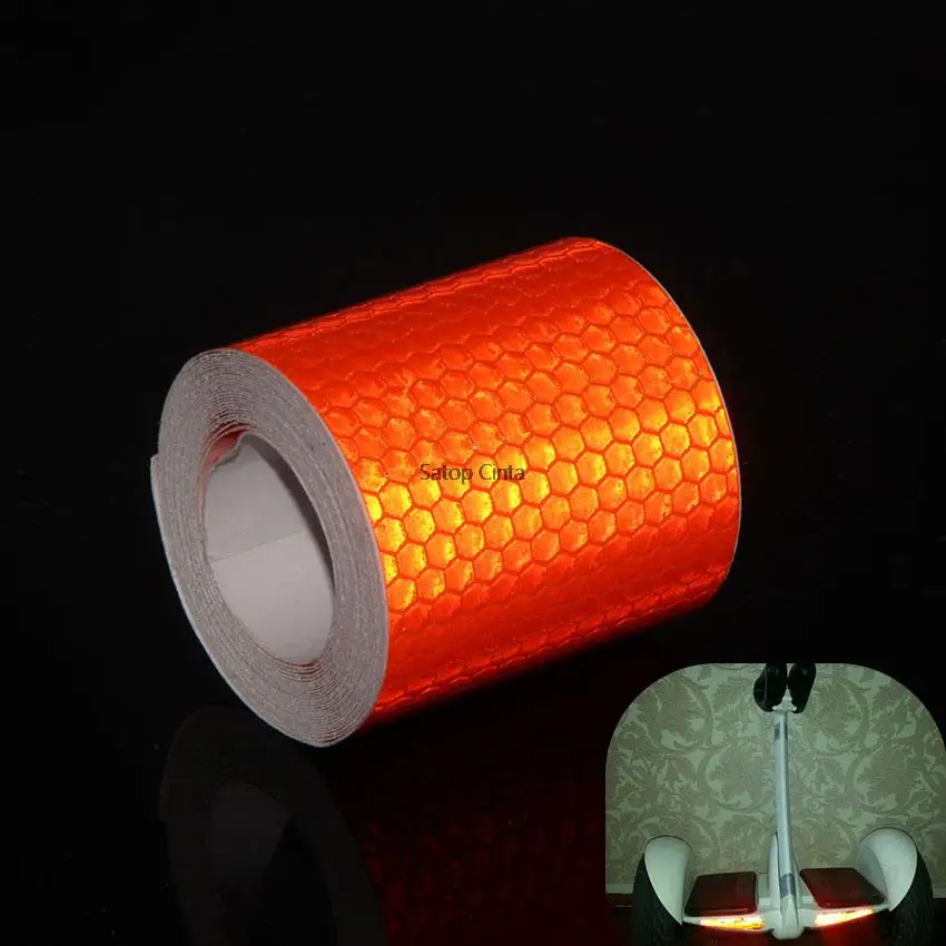 5cm*5M Reflective Tape Safety Warning Orange Reflect Sticker Waterproof Reflectors Protective Strips Film Auto Motorcycle Decals