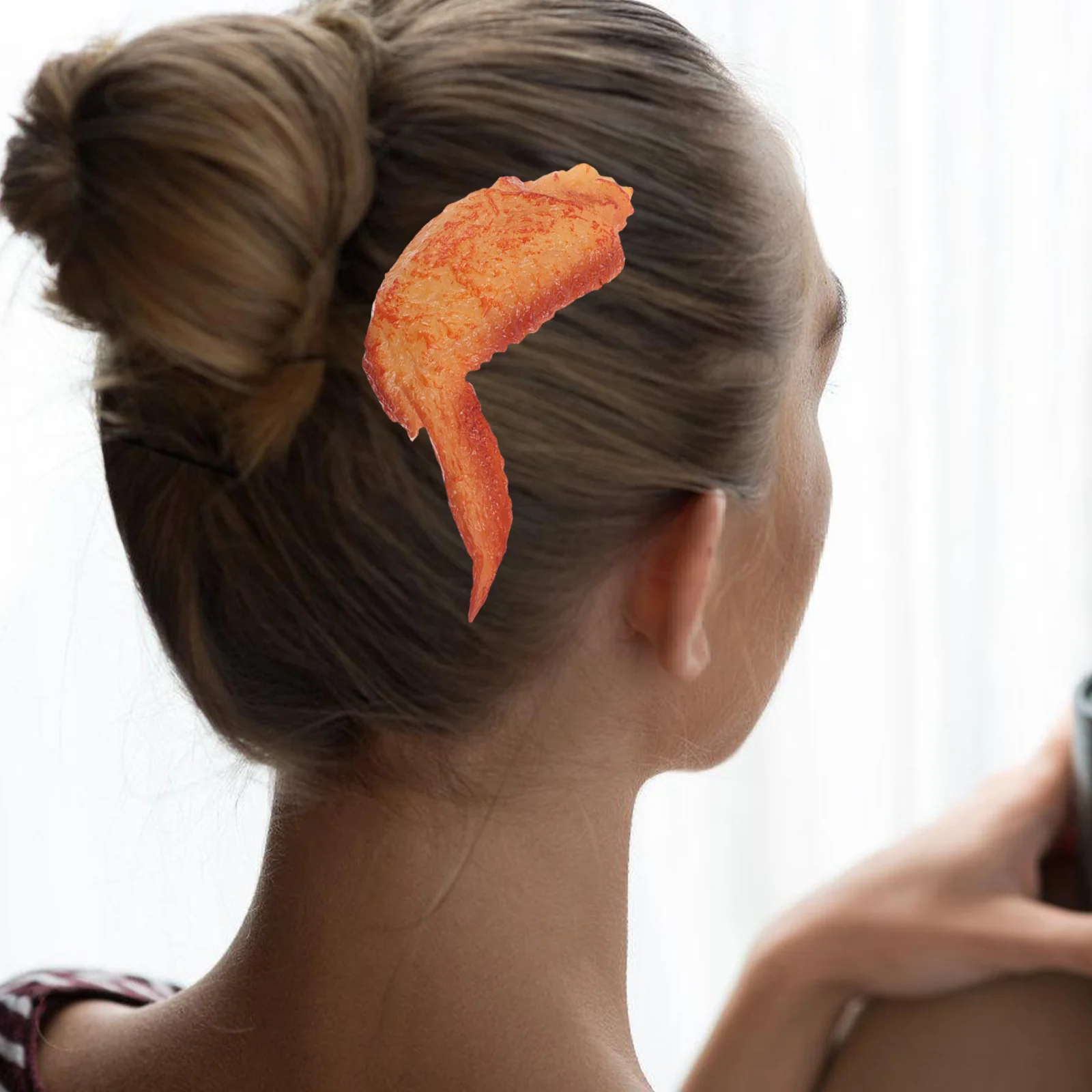 

Unique Realistic Chicken Wings Hair Clips PVC Food Hairpins Funny Hair Accessories for Parties Photo Props Women and