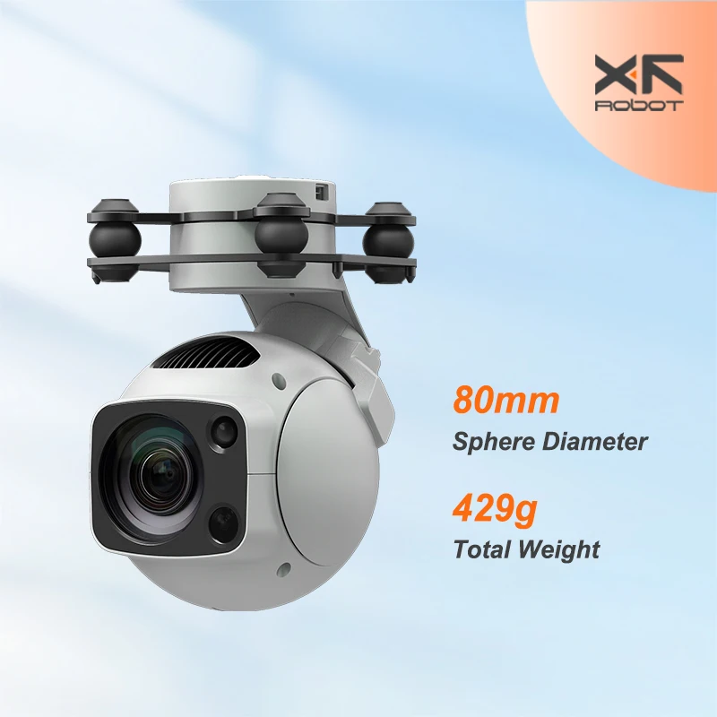 XF-D-80AI Rilevamento e tracciamento multiobgetto Zoom e ampia illuminazione laser a doppia visualizzazione Telecamera AI Zoom ibrido Drone Pod a 3