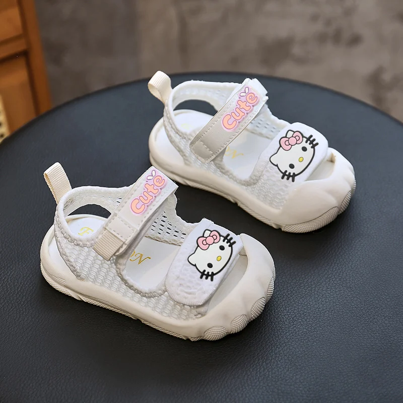 أحذية شاطئ باوتو من Baby First Wakers Sanrio ذات نعل ناعم، أحذية هالو كيتي للأطفال الصغار قابلة للتنفس، صنادل صيفية للفتيات #3