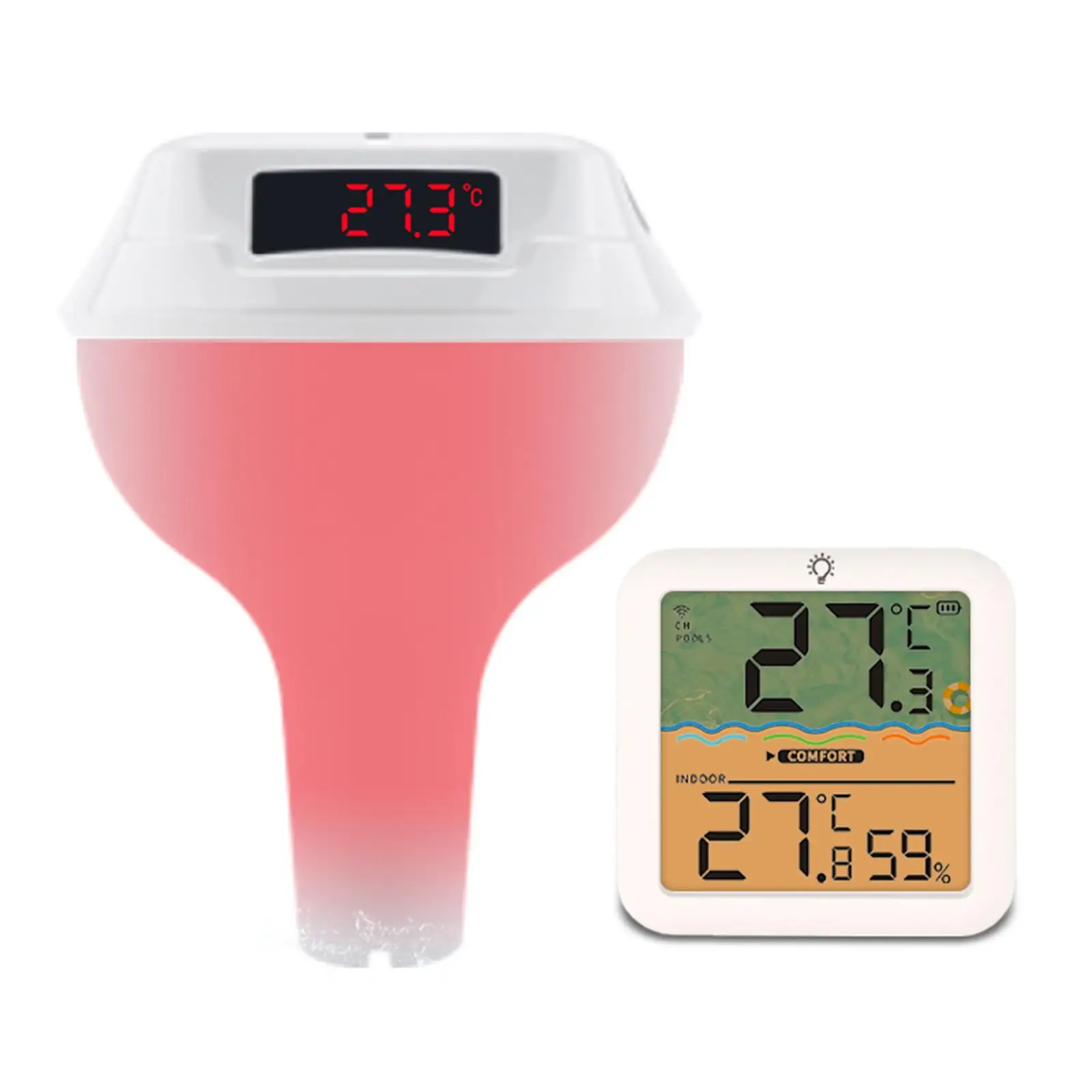 ميزان حرارة حمام السباحة بالطاقة الشمسية IP68 مقاوم للماء لاستحمام حمام السباحة في بركة السمك