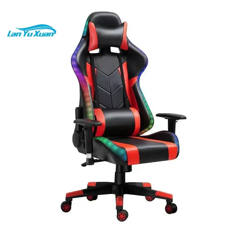 Anji CEO Reclining Swivel Desk Office Gamer Gaming Chair With Lights And Speakers