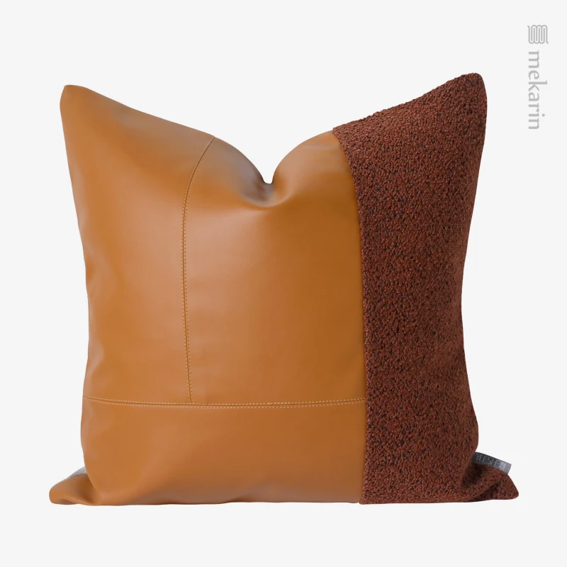 Nordic orange stitching pillow sofa cushion living room square pillow cushion hotel restaurant winery seat cushion