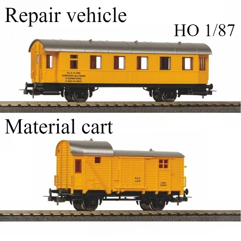 

Модель поезда PIKO HO масштаба 1/87 - Вагон для обслуживания и вагон-платформа 57639/27735, желтая модель вагона, игрушка для мальчиков, подарок
