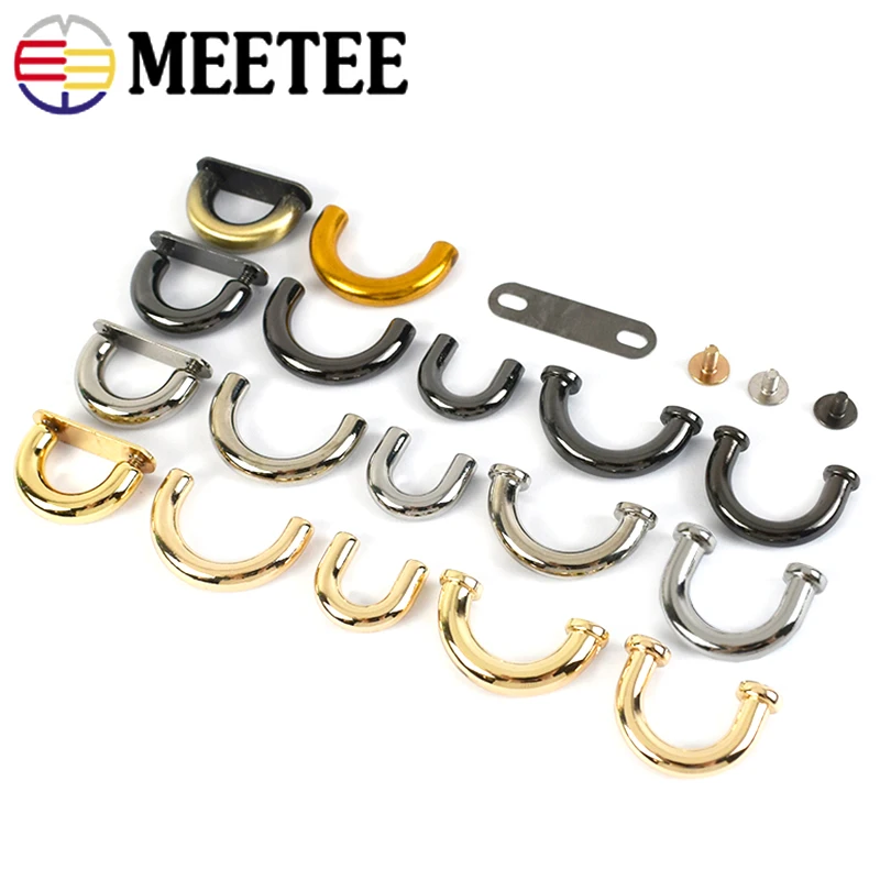 5/10Pcs U Shape Metal Arch Bridge Buckle Bag Strap Belt D Ring Connector Clasp Handbag Hanger Leather Crafts Sewing  Hardware